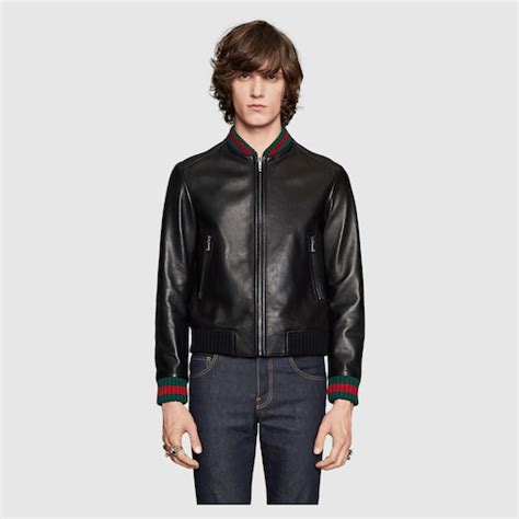 gucci half jacket|Gucci leather jacket price.